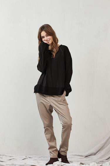 Silk Knit Crew Top-Top-Kristensen du Nord-Debs Boutique